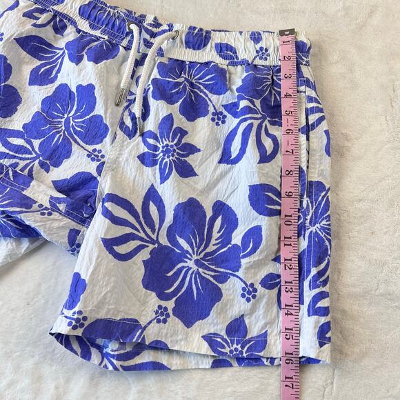 Soobaya Purple Hawaiian Flower Swim Shorts Trunks Men's size Large - Picture 7 of 11